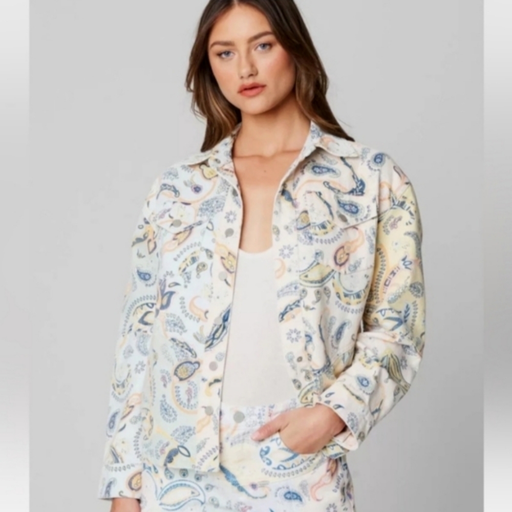NWT Blanknyc X Free People Coming Through Paisley Jacket